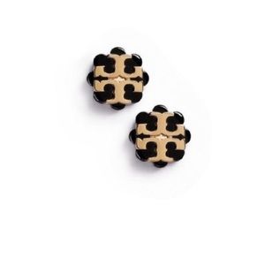 Tory Burch Logo Flower Resin Stud Earring
